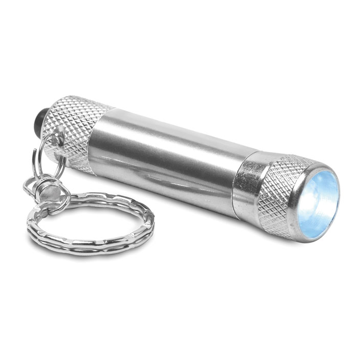 ARIZO - Aluminium torch with key ring - Silver