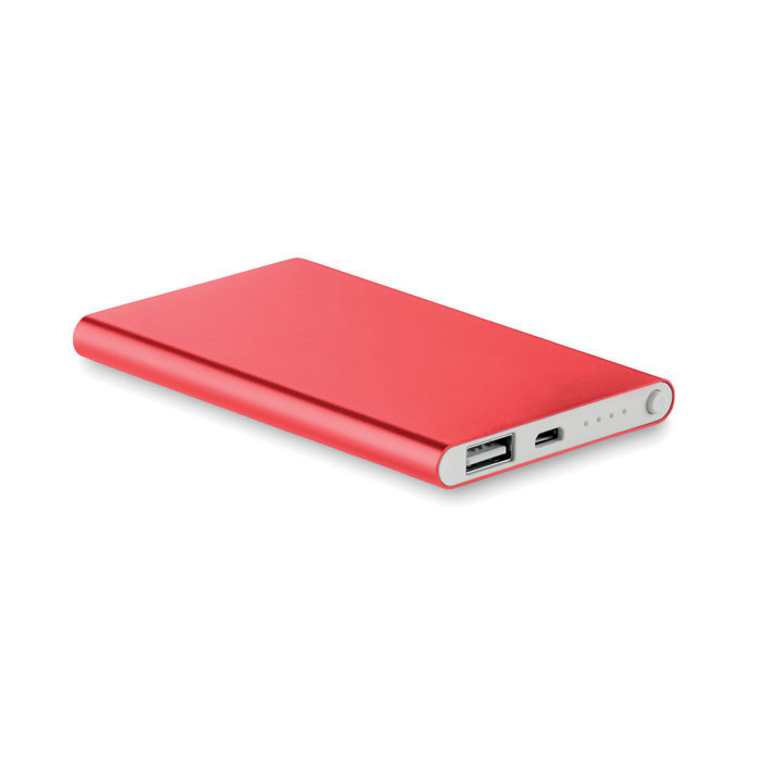 POWERFLAT - Powerbank 4000mAh 5W - Red