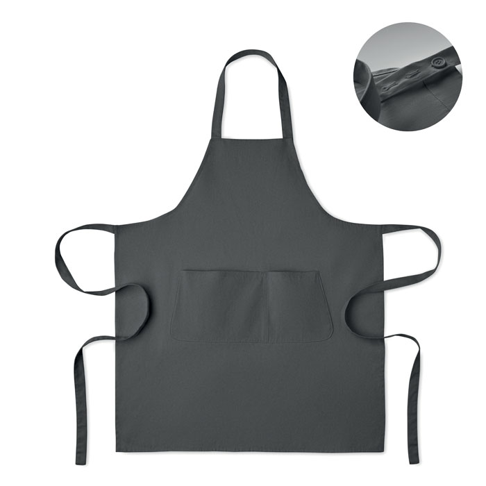 GAMMA - Organic cotton apron 240 gr/m² - Stone Grey