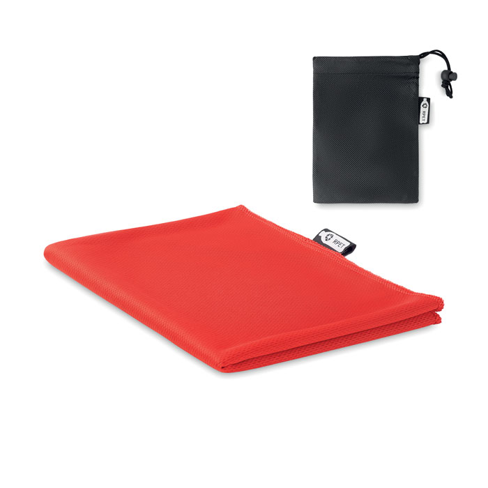TUKO RPET - RPET sports towel and pouch - Red