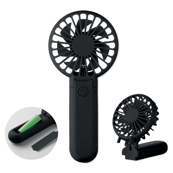 IBERA - Portable foldable fan - Black