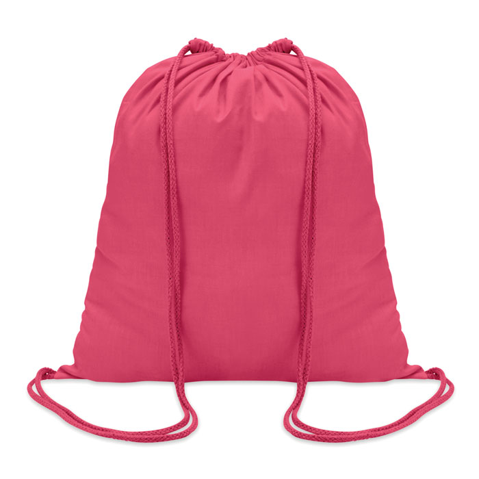 COLORED - 100gr/m² cotton drawstring bag - Fuchsia