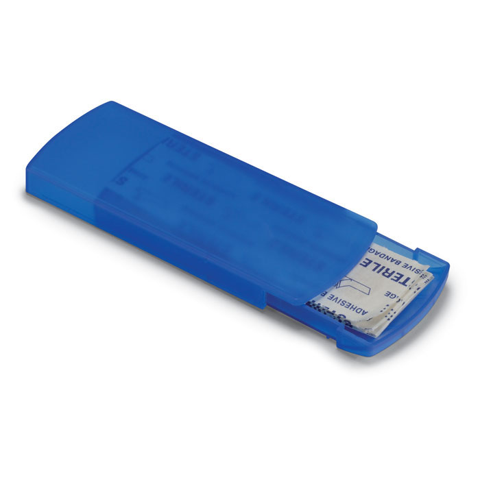 EVAN - Container with plasters - Transparent Blue