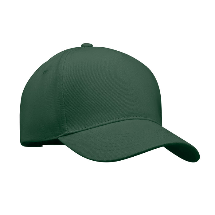 LONG BEACH SINGA - 5 Panel baseball cap 260 gr/m - Dark Green