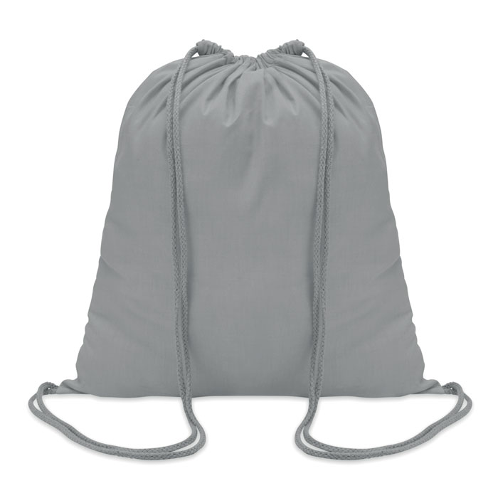 COLORED - 100gr/m² cotton drawstring bag - Grey