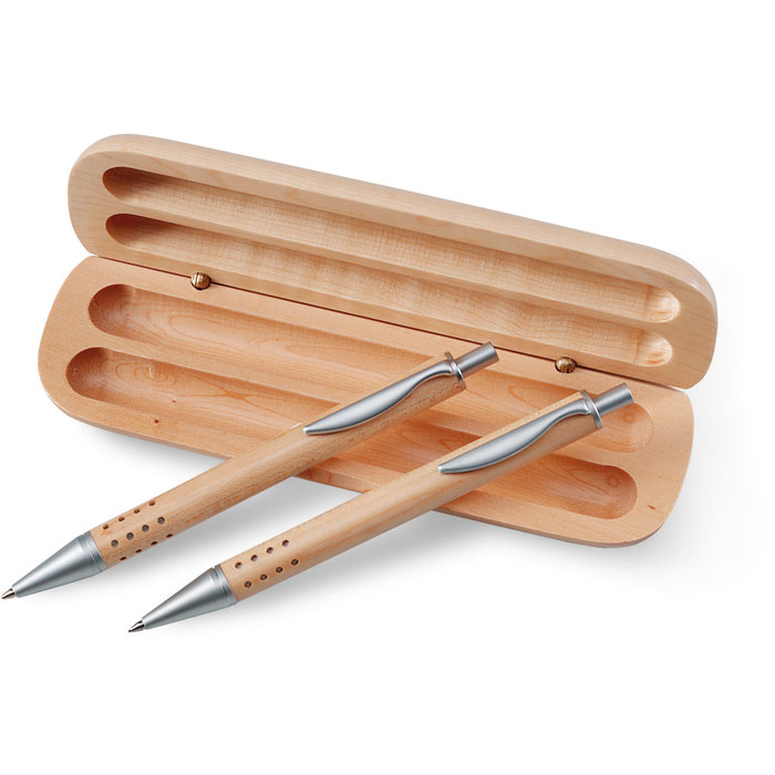 DEMOIN - Pen gift set in wooden box