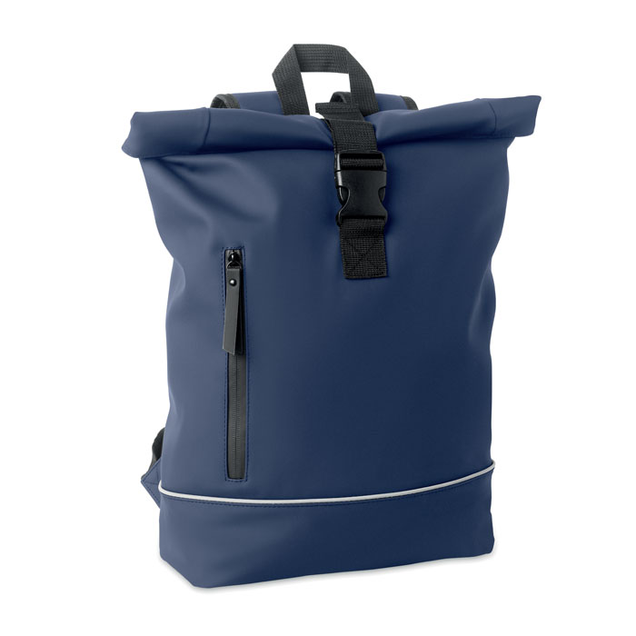 LAPTOSA - Laptop 15" roll top PU backpack - Blue