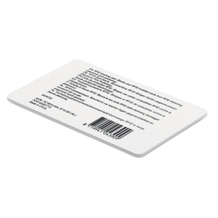 BLOCKING - RFID blocking card