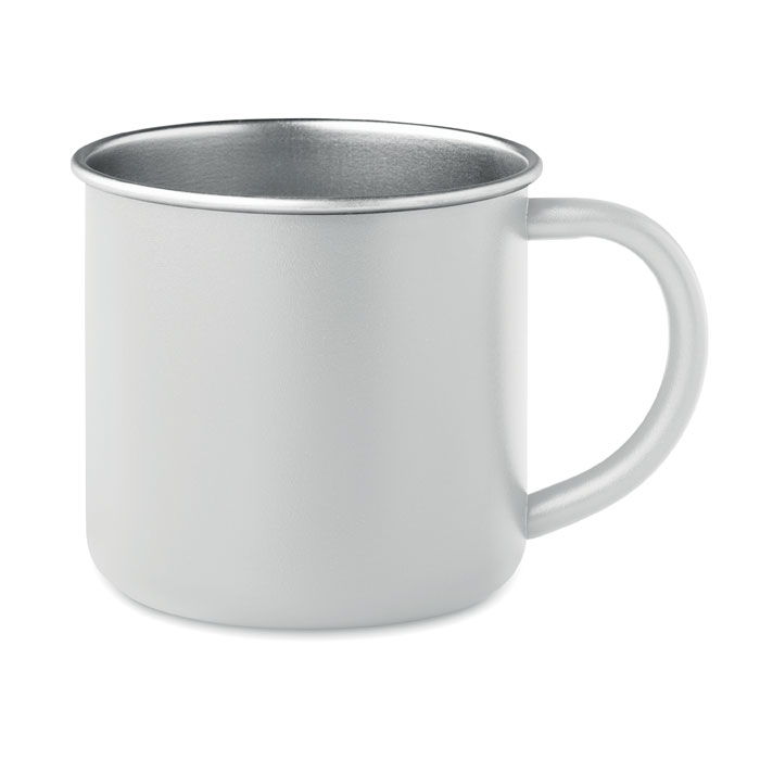 CARIBU - Recycled stainless steel mug - White
