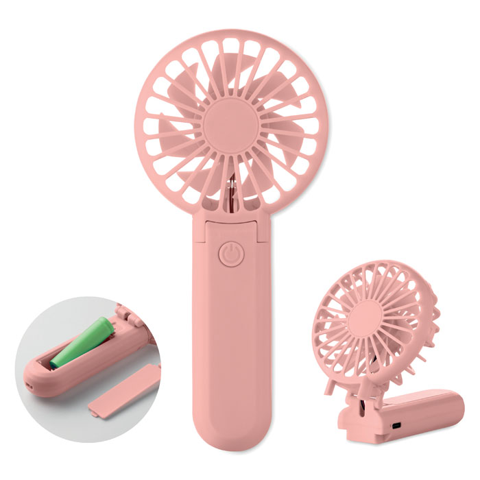 IBERA - Portable foldable fan - Baby Pink