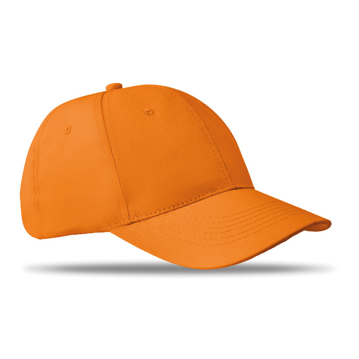 BASIE APOLLO - 6 Panel baseball cap 160 gr/m - Orange