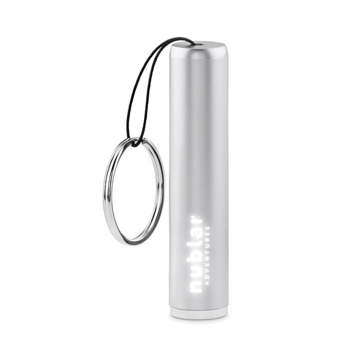 SANLIGHT - Plastic light up logo torch - Silver