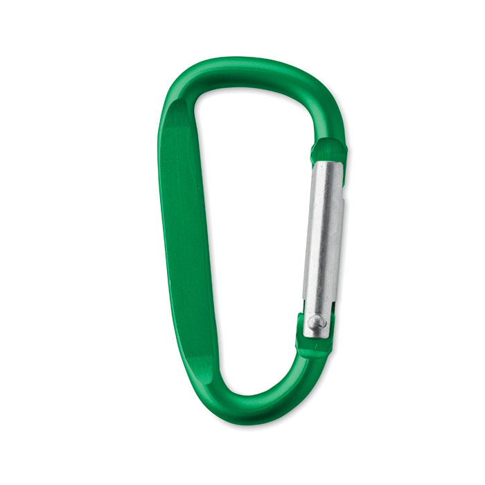 GANCHO - Carabiner clip in aluminium. - Green