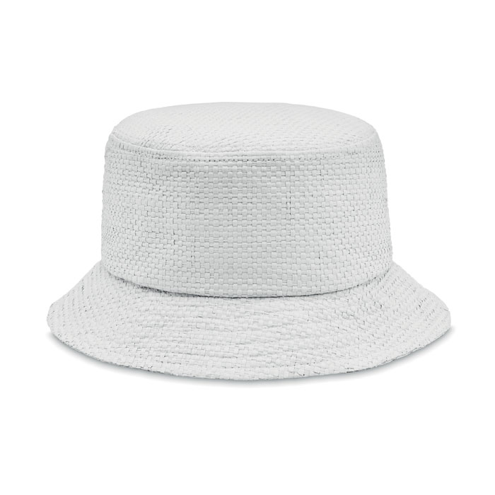 BILGOLA+ - BUCKET HAT PAPER STRAW - White