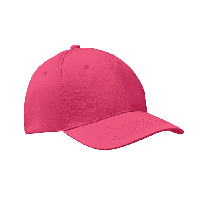 BASIE APOLLO - 6 Panel baseball cap 160 gr/m - Fuchsia
