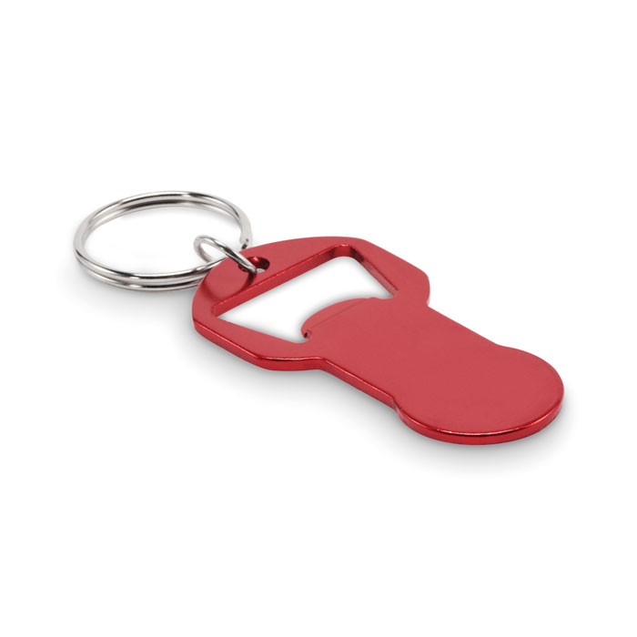 CLAVE - Recycled aluminium bottle opener k - Red
