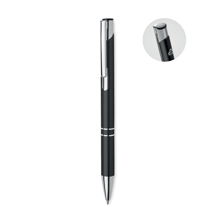 BERN RA - Recycled aluminium ball pen - Black