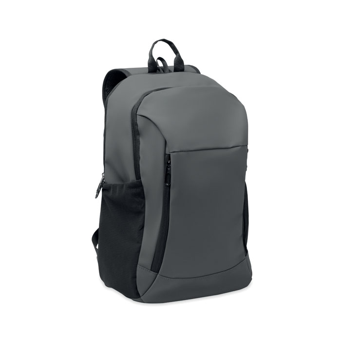 KOROVIN - 15" soft PU laptop backpack - Stone Grey