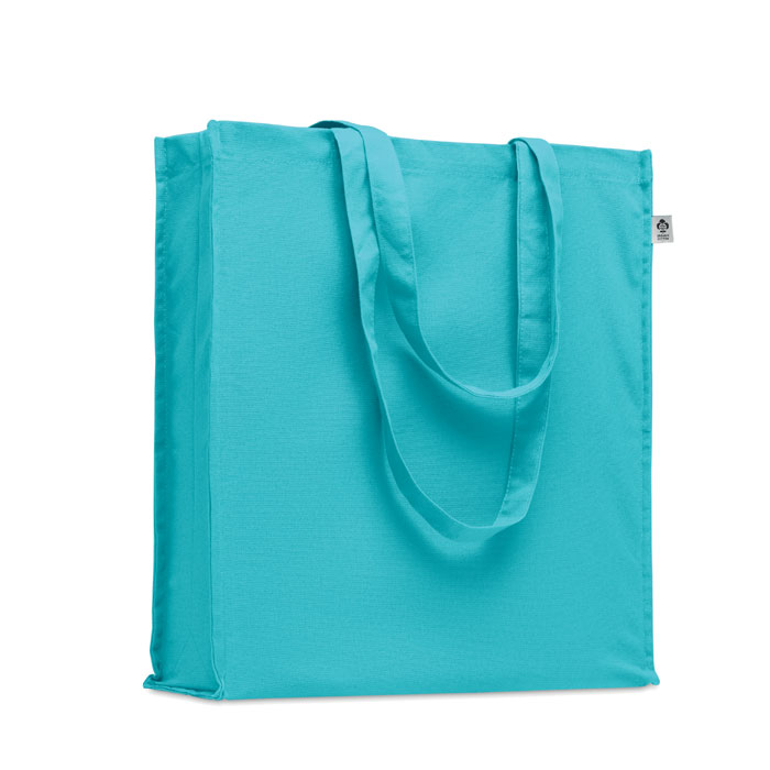 BENTE COLOUR - Organic cotton shopping bag - Turquoise