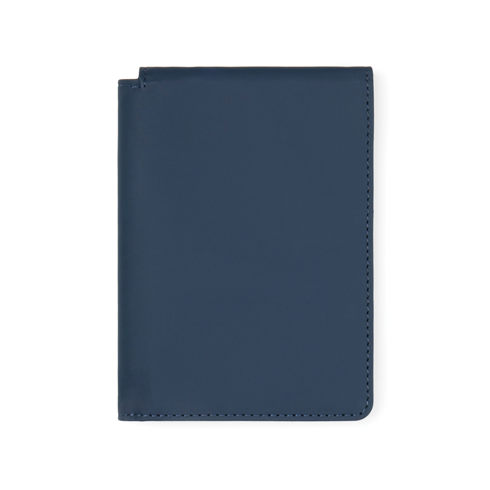 VINGA Baltimore RCS recycled polyester RFID passport cover - navy (± PMS 19-4110 TPG)