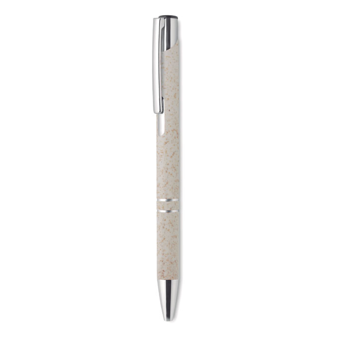 BERN PECAS - Wheat Straw/ABS push type pen - Beige