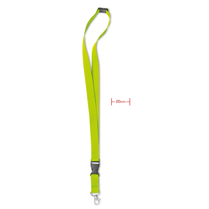 LANY - Lanyard hook and buckle 20 mm - Lime