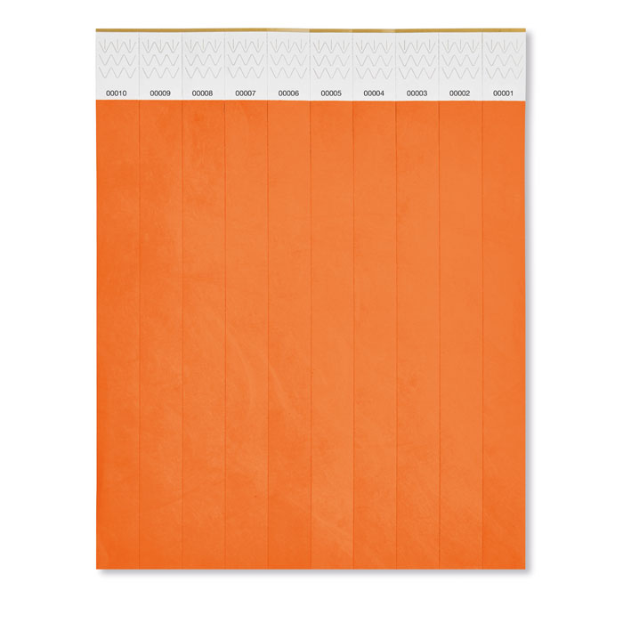  TYVEK - One sheet of 10 wristbands