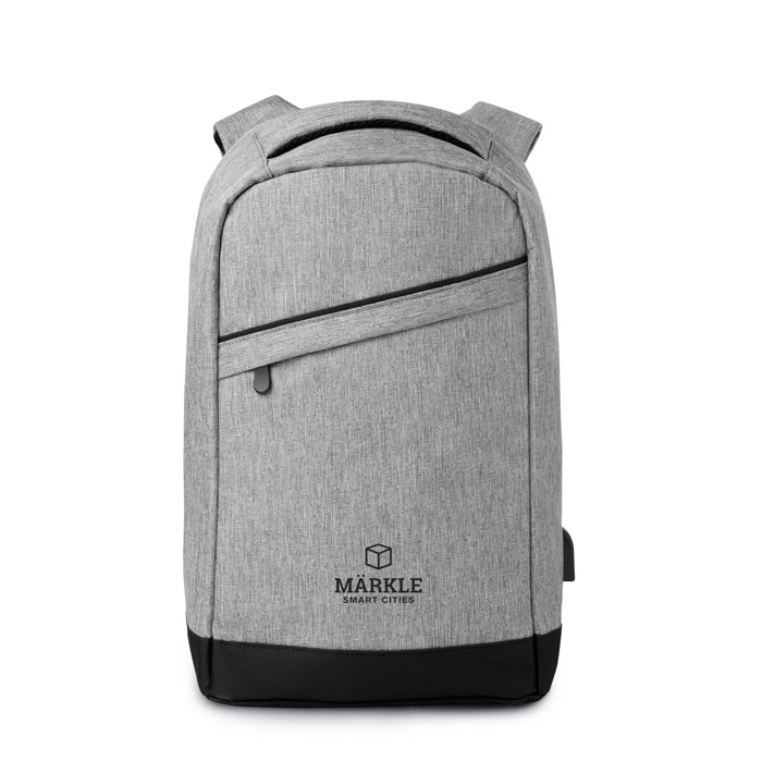 BERLIN - 2 tone backpack incl USB plug