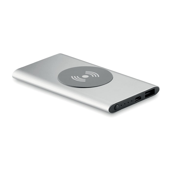 POWER&WIRELESS - Wireless Powerbank 4000mAh 5W - Matt Silver