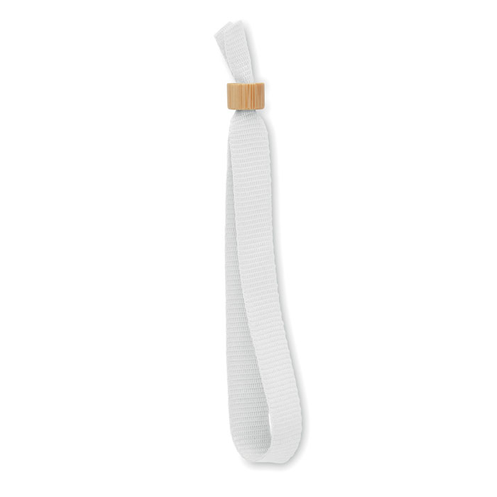 FIESTA - RPET polyester wristband - White