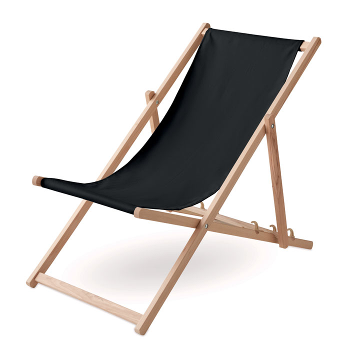 HONOPU - Beach chair in wood - Black