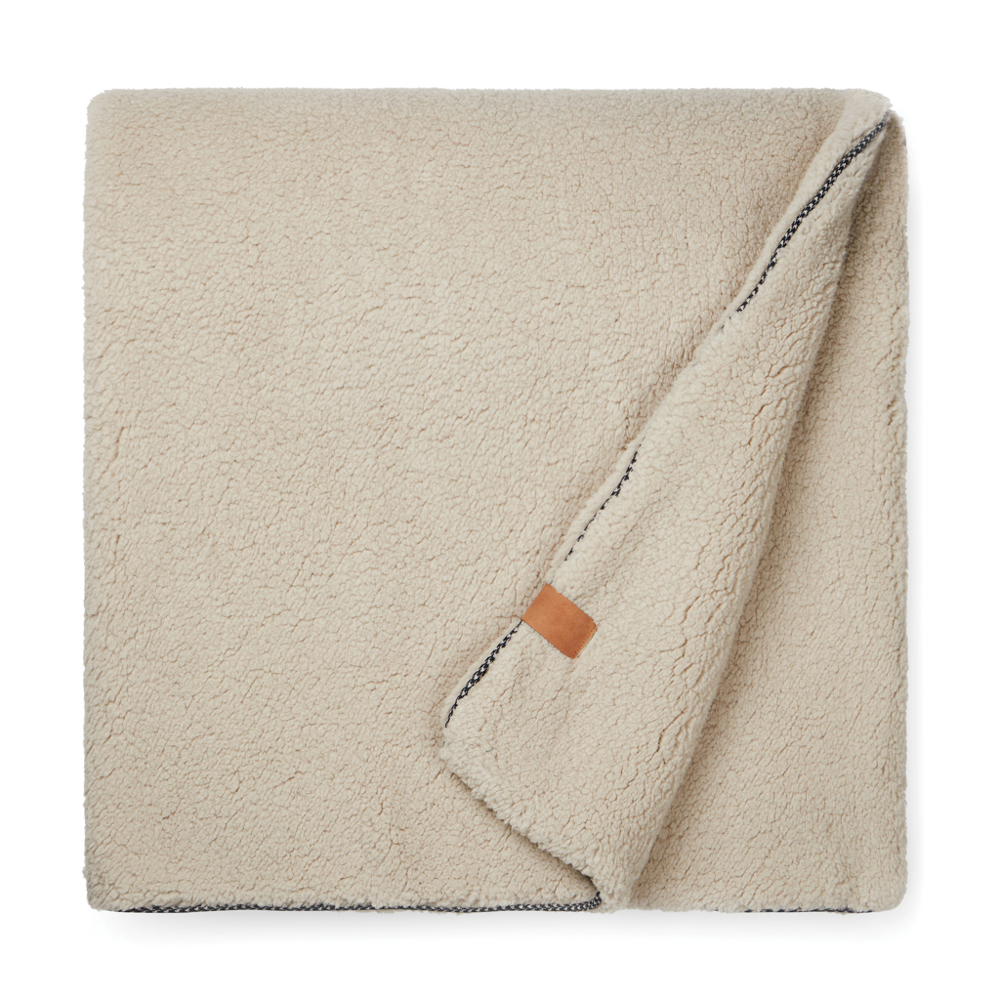 VINGA Maine GRS recycled double pile blanket - brown (± PMS 14-1106)