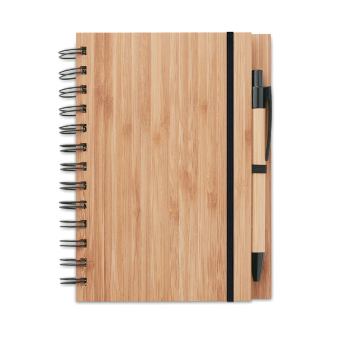 BAMBLOC - Bamboo notebook with pen lined