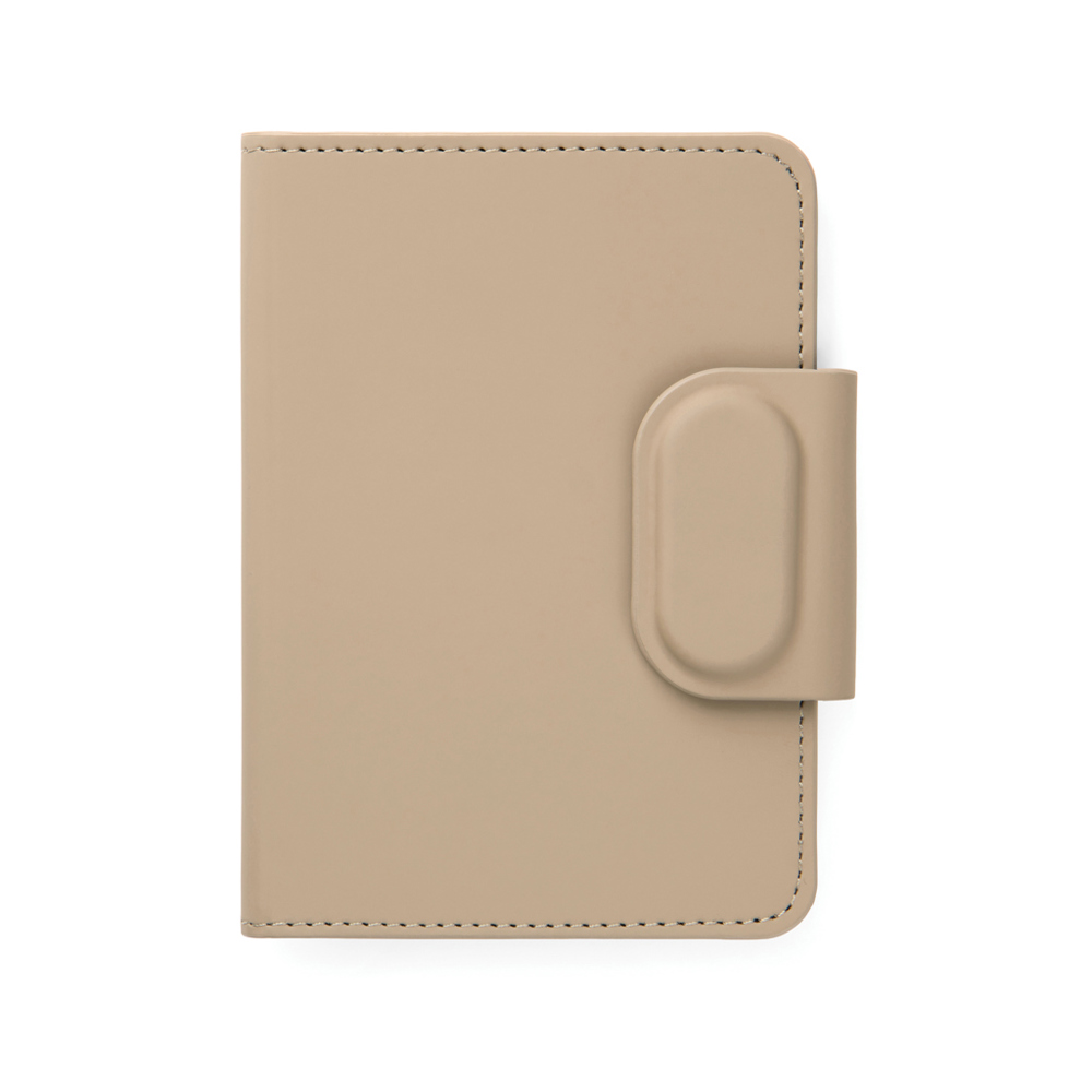 VINGA Baltimore RCS Passport Cover With Finder Dual - greige (± PMS 7530)