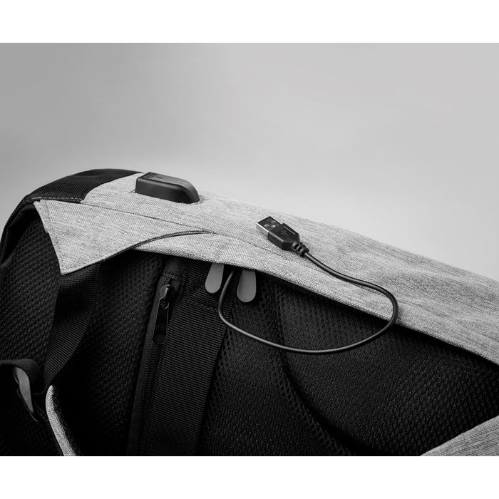 BERLIN - 2 tone backpack incl USB plug