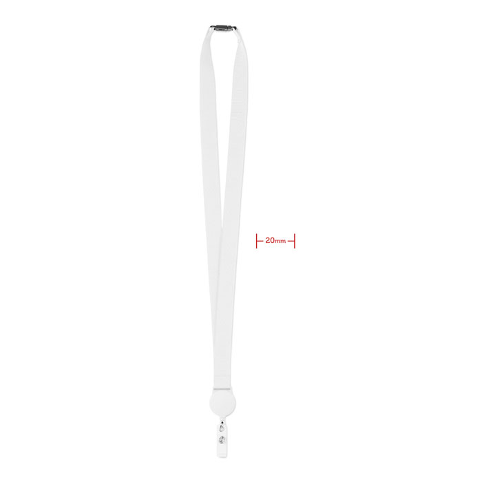 ZIP LANYARD - Lanyard retractable clip - White
