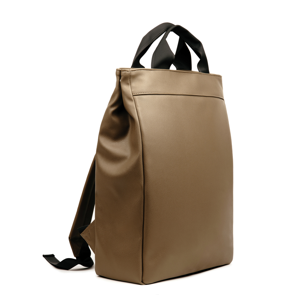 VINGA Bermond RCS recycled PU backpack - brown (± PMS 18-1015)