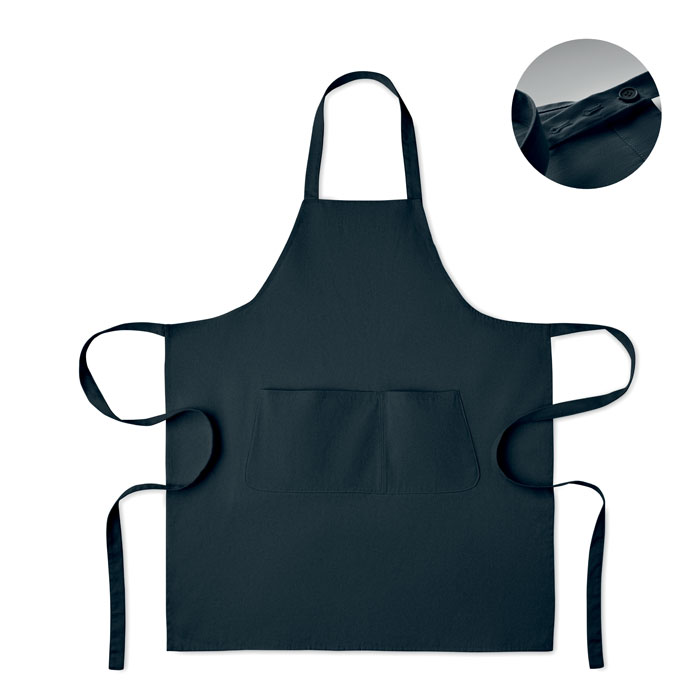 GAMMA - Organic cotton apron 240 gr/m² - Blue