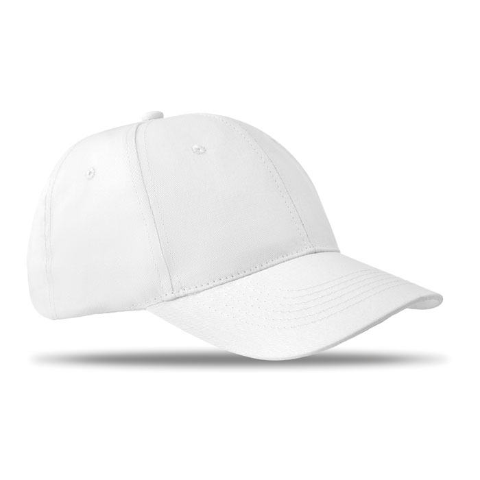 BASIE APOLLO - 6 Panel baseball cap 160 gr/m - White