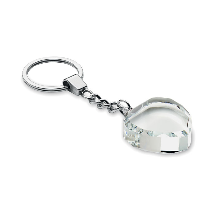 HEARTWARD - Glass heart award key ring