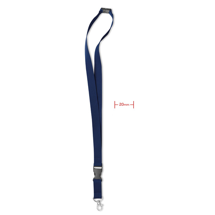 LANY - Lanyard hook and buckle 20 mm - Blue
