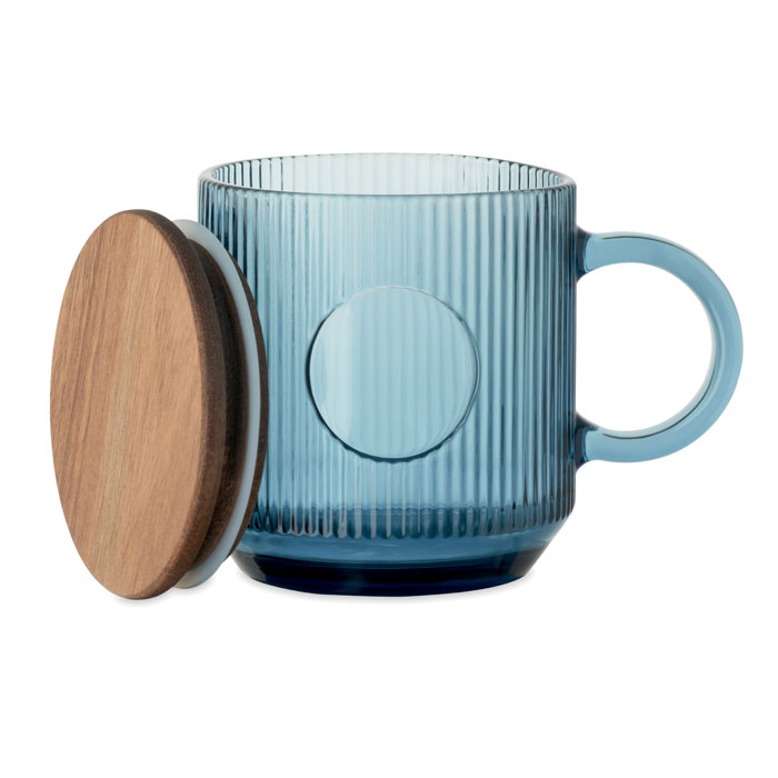 VITRIO MUG - Ribbed glass mug 300ml