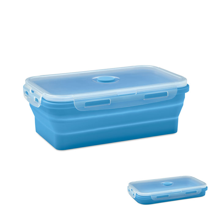 KOLAPSO - Collapsible silicone lunch box - Baby Blue