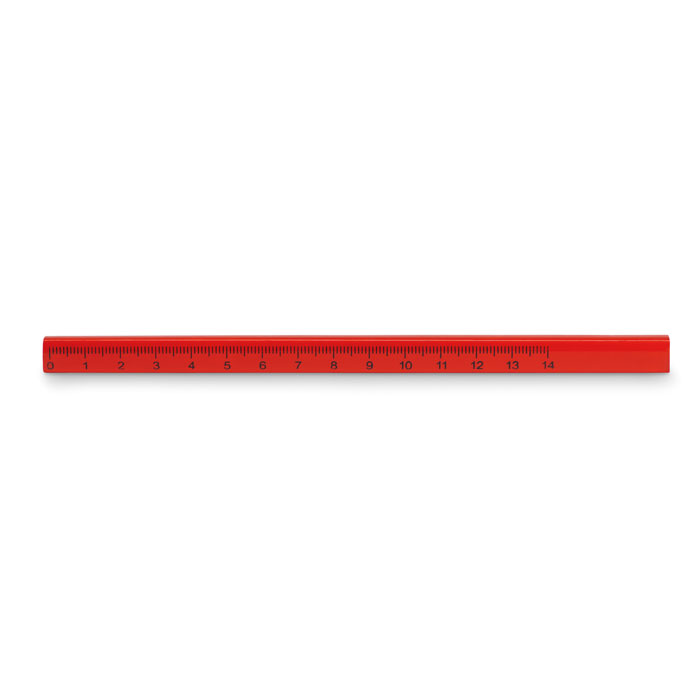 MADEROS - Carpenters pencil with ruler - Red