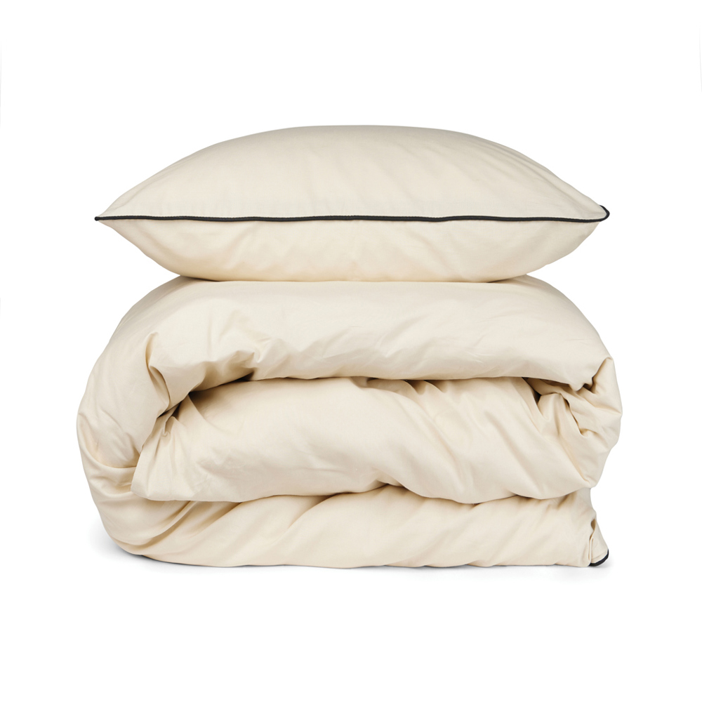 VINGA Marston OCS organic cotton bed linen, 4 pcs set - beige (± PMS 12-0104)