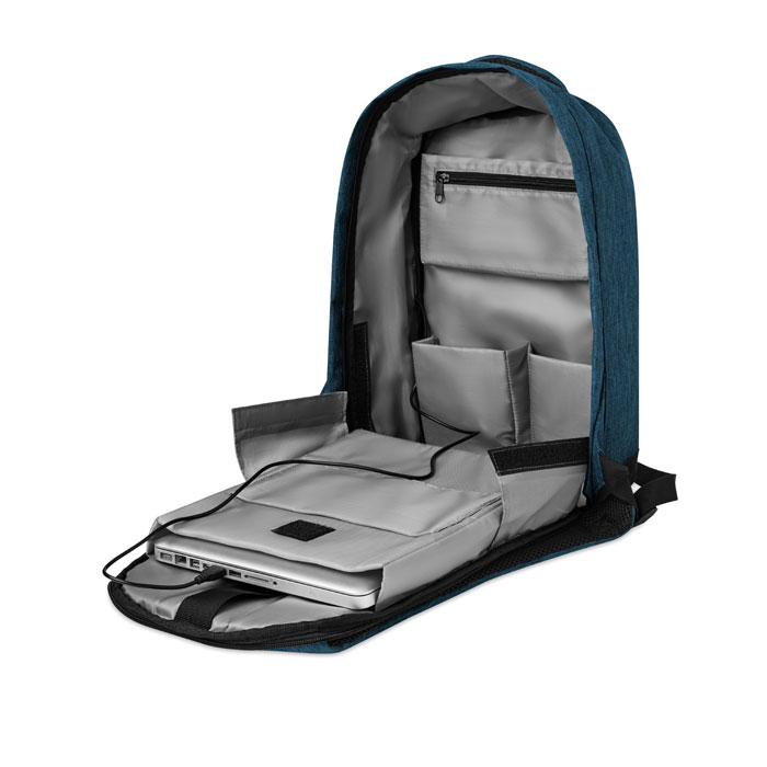 BERLIN - 2 tone backpack incl USB plug