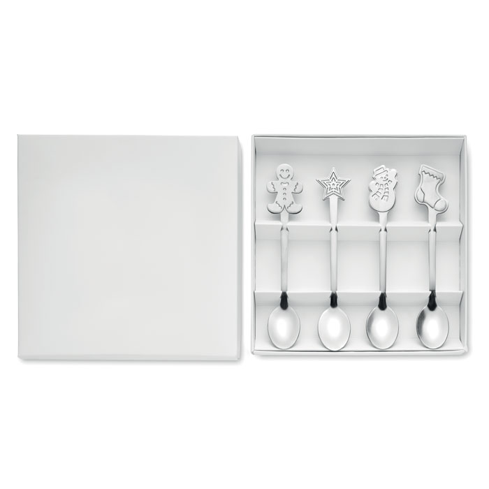 CHIP SET - Set of 4 Christmas tea spoon