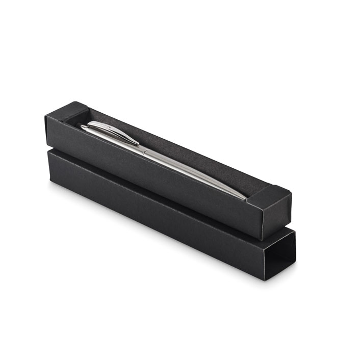 GRAZ COLOUR - Push button pen in box - Matt Silver