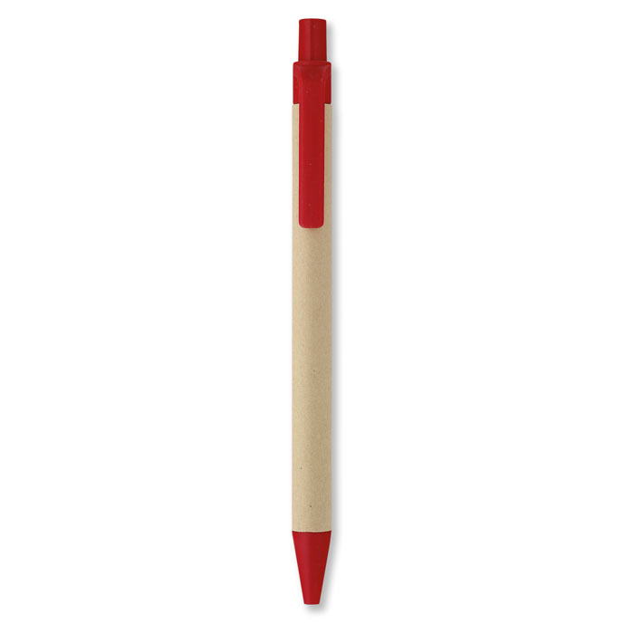 CARTOON - Paper/corn PLA ball pen - Red