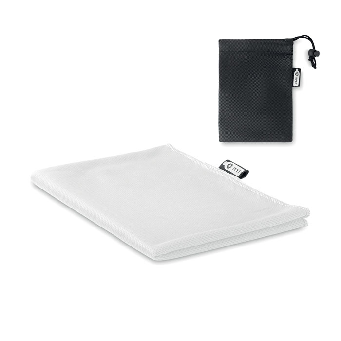 TUKO RPET - RPET sports towel and pouch - White